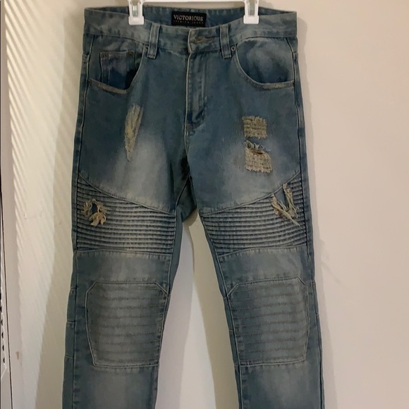 Men’s Biker Jeans - Picture 1 of 4
